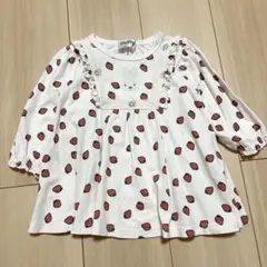 ミッフィー miffy ワンピース 長袖 いちご柄 80