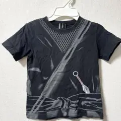 忍者風デザイン キッズ　Tシャツ 黒 100cm