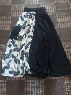 鶴柄 袴風ロングスカート favorite