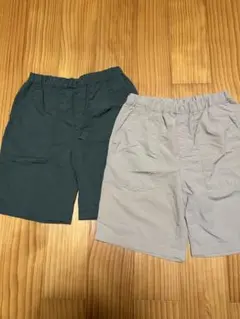 ユニクロ　カーキ　ベージュ　ハーフパンツ　2枚セット　150