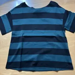 エプローブ　ストライプ 後ろリボン半袖Tシャツ S
