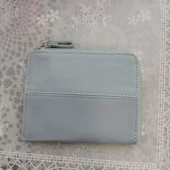 ★ライトブルー コインケース ジッパー式