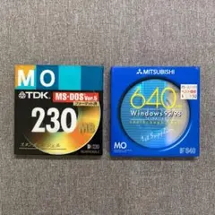 【未開封】MOディスク 2枚セット 230MB / 640MB