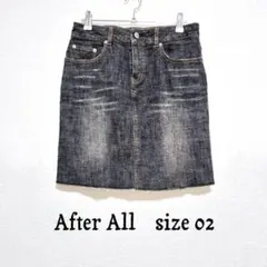 アフターオール【 After All】ブラックデニム タイトミニスカート　Ｍ