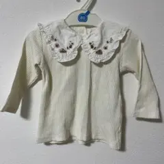 バースデイ mamaraku ママラク フリル付き襟 長袖Tシャツ 80