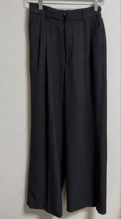 LOWRYSFARM バスケットワイドパンツ チャコールグレー
