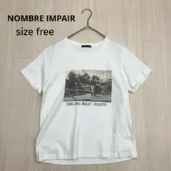 NOMBRE IMPAIR プリント 半袖 Tシャツ グラフィック 黒猫