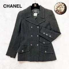 極美品✨CHANEL ツイード テーラードジャケット Pコート 34