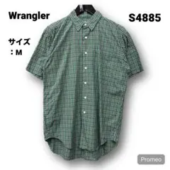 【即購入OK】Wrangler 半袖シャツ サイズM チェック グリーン