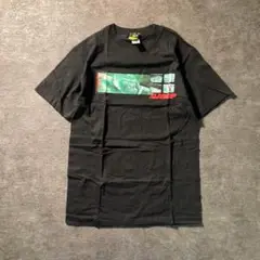 【X-LARGE 】プリントTシャツ 黒 ストリート 古着usedSM12
