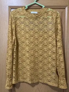 earth music & ecology レースストレッチ長袖トップス M