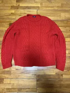 ITEMS URBAN RESEARCH ケーブルニットセーター レッド