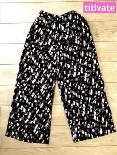 【美品⭐︎】titivate ティティベイト　ワイドパンツ　柄パンツS