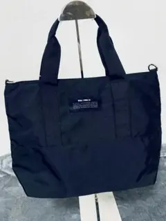 MONO COMME CA コムサイズム 2way ナイロントートバッグ　黒