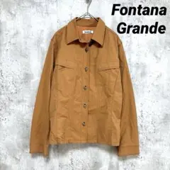 美品【フォンタナグランデ】薄手ジャケット ブルゾン キャメル L相当 カジュアル