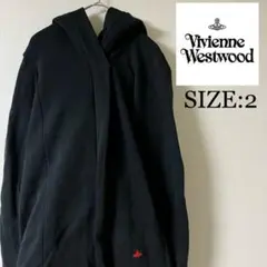 Vivienne Westwood/変形ジップアップフーディ/2/ブラック