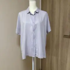 薄紫 半袖シャツ ボタン付き　ユニクロ XL