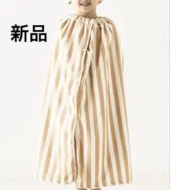 新品 スリーコインズ ラップタオル オレンジ ストライプ プール バスタオル