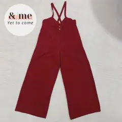 yopi style サロペット　オーバーオール　ウエストゴム　バックリボン　L