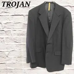 R4539 TROJAN テーラードジャケット シングル ウール100% 黒