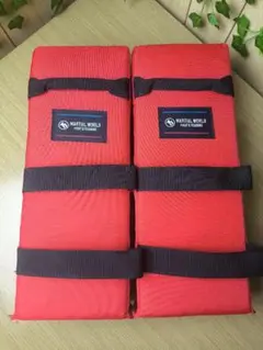 マーシャルワールド キックミット 赤 ２個セット