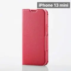 新品未開封 iPhone 13 mini 手帳型 ケース ディープピンクA136