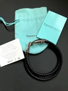 Tiffany & Co. レザー　ダブルノット　ネックレス　ブレスレット　黒 Tiffany & Co. レザー ダブルノット ネックレス ブレスレット 黒