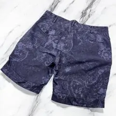 美品 インコテックス ボタニカル柄 コットン ショートパンツ 半ズボン ショーツ