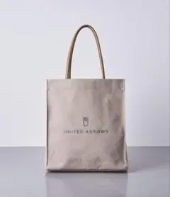 UNITED ARROWS ユナイテッドアローズ♡ベージュ ロゴトートバッグM