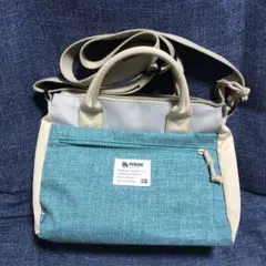 moz ショルダーバッグ ベージュ×ミントグリーン