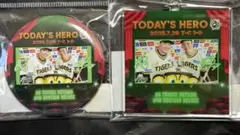TODAY'S HERO アクリルキーホルダー、缶バッジ 大竹投手 大山選手