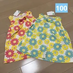 西松屋　花柄ノースリーブチュニック　100 2着セット