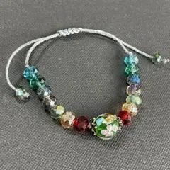 ハンドメイド トンボ玉 ブレスレット