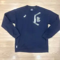 ASICS 長袖スウェット　2XL ネイビー