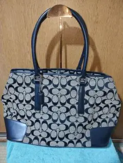 Coach トートバッグ ネイビー/ベージュ