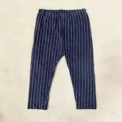 UNIQLO ネイビー ストライプ レギンス 80