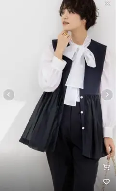 NOLLEY'S⚫︎24SSパール付きカットジレ⚫︎WEB限定