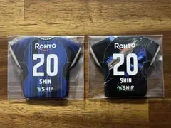 ガンバ大阪 ユニ型缶バッジ 中谷進之介 エキスポEXPOキーホルダーチェーン満田