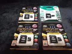 microSDカード アダプター付き 4枚セット(8GB×2・16GB×2)