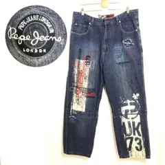 PEPE jeans ペペジーンズ 刺繍 デニム ペイント ジーンズ 36