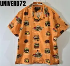 UNIVERD72 ハンバーガー柄 アロハシャツ SIZE M