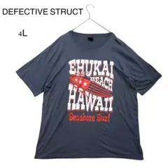 ディフェクティブストラクト　半袖Tシャツ　ビックプリント　大きいサイズ　4L