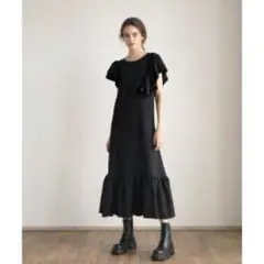 MIELI INVARIANT ミエリインヴァリアント 黒　ロングワンピース
