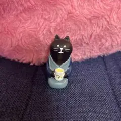 DECOLE コンコンブル 日本茶 黒猫 フィギュア　かわいい　ねこちゃん