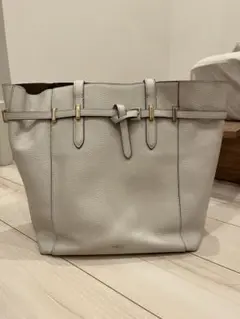 FURLA ホワイト レザー トートバッグ
