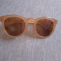 クリアベージュ サングラス ブラウンレンズ