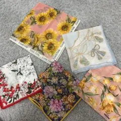 花柄ハンカチ3枚セット