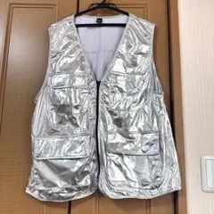 SHEIN シルバー ベスト ジャケット