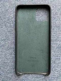 Apple iphone 11pro レザーケース グリーン純正　中古