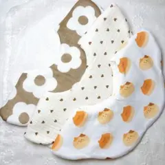 まんまるもくもくスタイ 3枚セット ネコあんぱん ハート お花